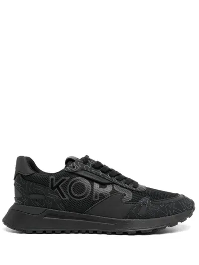 Michael Kors Miles Logo-print Sneakers In Black