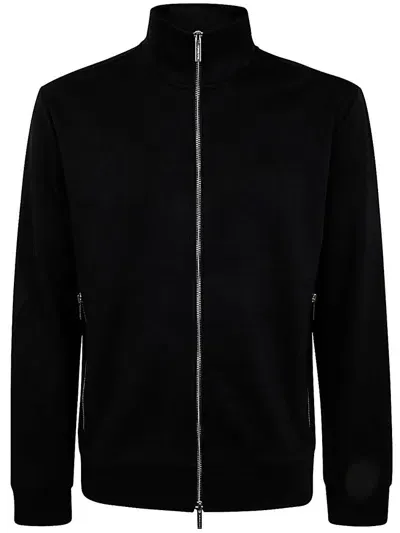 Michael Kors Stretch Mock Neck Jacket In Black