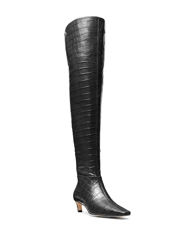 Michael Kors Women's Cosmo Kitten Heel Boots In Black