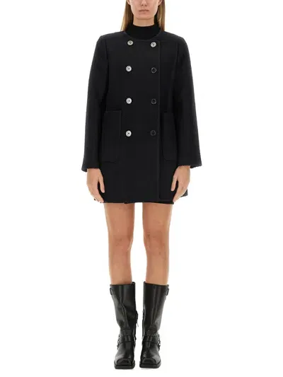 Michael Michael Kors Boucle Coat In Black