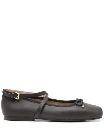 Michael Michael Kors Bow-detailed Ballet Flats In Brown