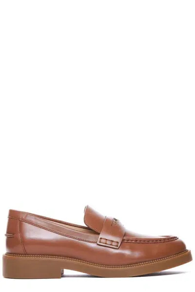 Michael Michael Kors Eden Loafers In Brown