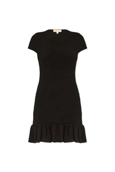 Michael Michael Kors Ruffled Shorrt In Black