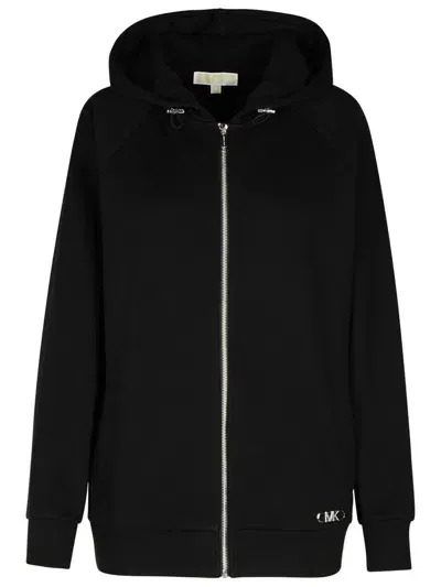 Michael Michael Kors Zipped Hoodie In Black