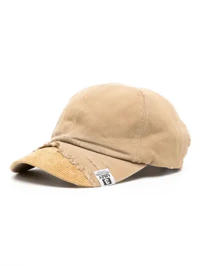 Miharayasuhiro Frayed Detailing Cap In Brown