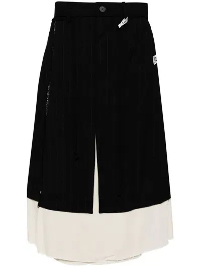 Miharayasuhiro Wool Skirt In 黑色