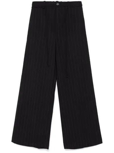 Miharayasuhiro Wool Trousers In Schwarz