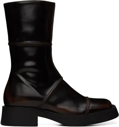 Miista Brown Dahlia Boots In Dark Brown