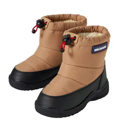 Miki House Kids' Winter Boots In Beige