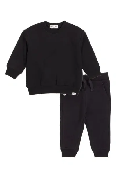 Miles The Label Kids' Basics Sweatshirt & Joggers Set In Black