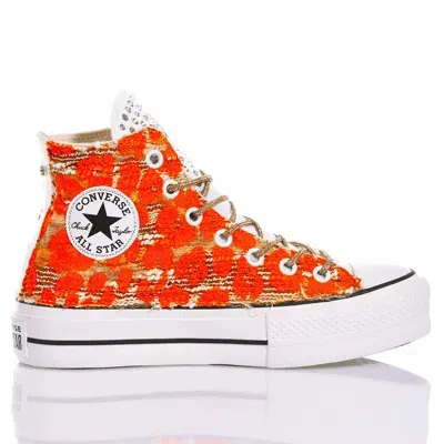 Mimanera Converse Platform Orange Leo In Red