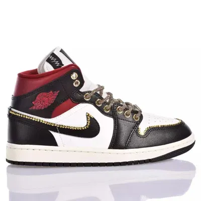 Mimanera Nike Air Jordan 1 Crew Swarovski Custom In Black