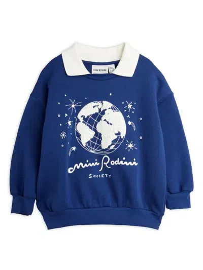 Mini Rodini Kids' Graphic-print Sweatshirt In Blue