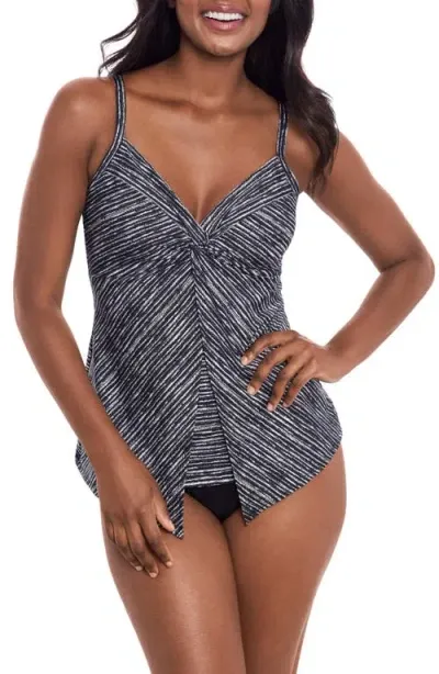 Miraclesuit ® Selenite Love Knot Underwire Tankini In Black/white