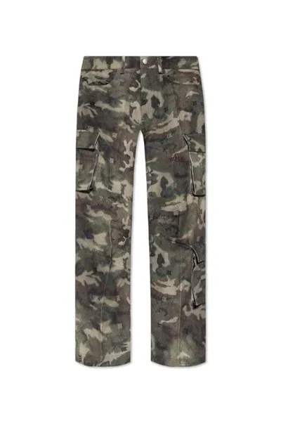 Misbhv Camouflage Printed Cargo Pants In Green