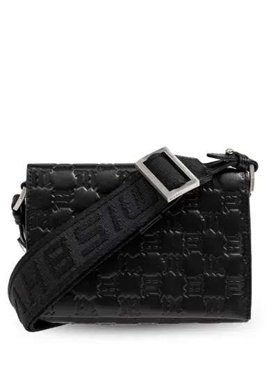 Misbhv Embossed Monogram Shoulder Bag In Brown