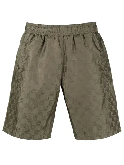 Misbhv Monogram-print Track Shorts In Green