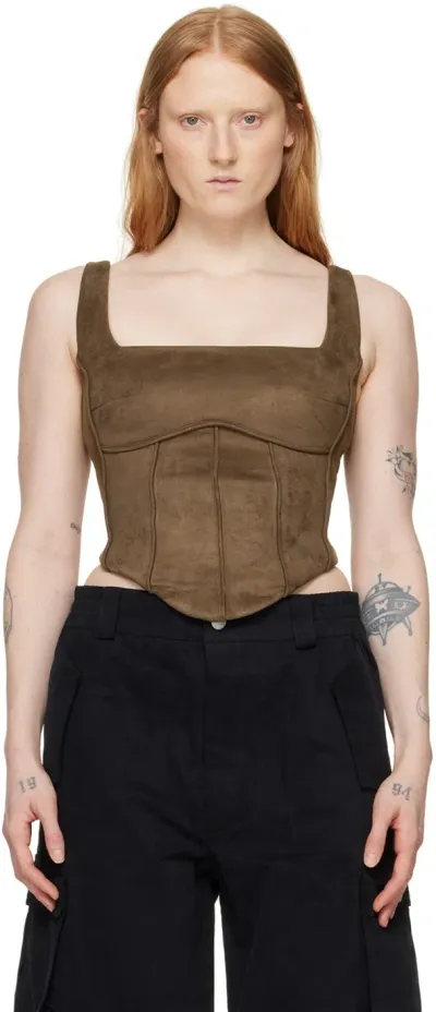 Misbhv Ssense Exclusive Brown Lara Tank Top