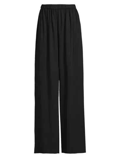 Misook Women's Elasticized Wide-leg Pants In Black