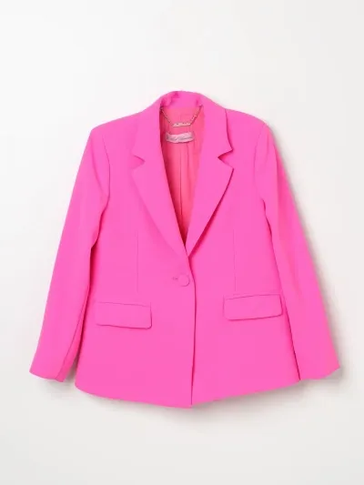 Miss Blumarine Kids' Single-breasted Blazer In Pink