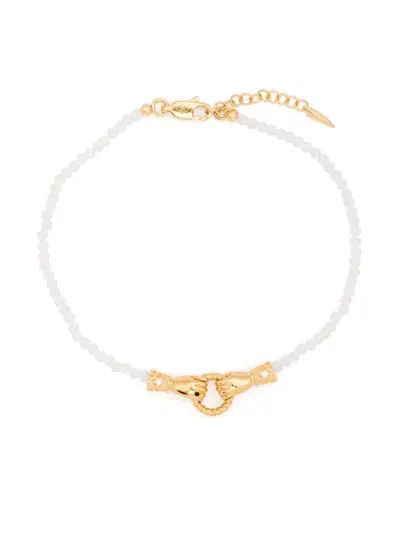 Missoma Harris Reed In Good Hands Bracelet In White