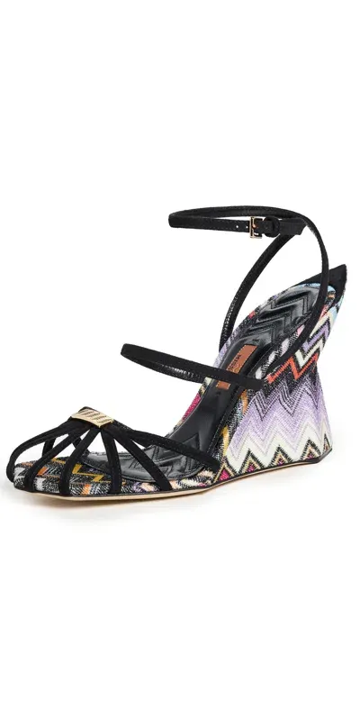 Missoni Amber Sandal Wedges Black