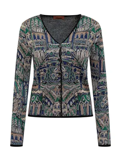 Missoni Buttoned Cardigan In Multicolor