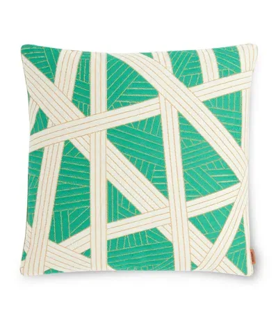 Missoni Down Nastri Cushion In Green