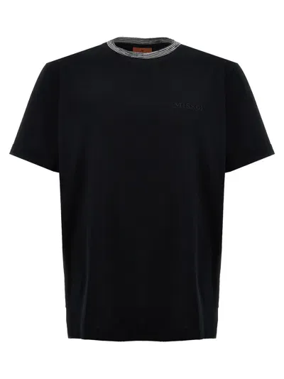 Missoni Logo Embroidery T-shirt In Black