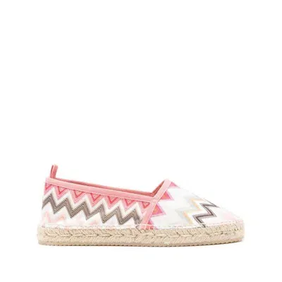 Missoni Zig Zag Elle Espadrilles In White