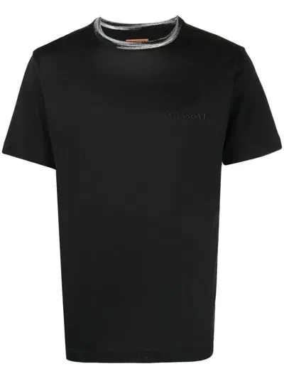 Missoni T-shirt With Embroidery In Black