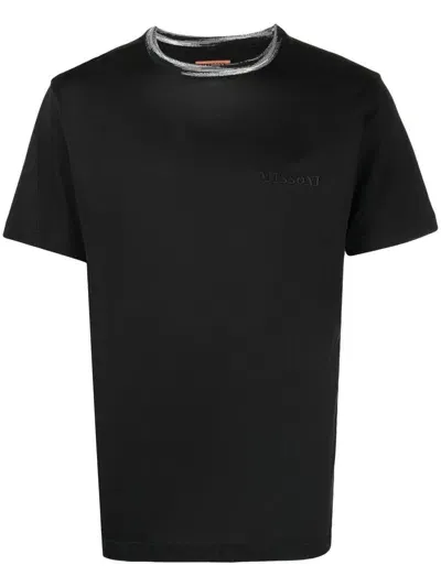 Missoni Contrasting-neckline Detail T-shirt In Black