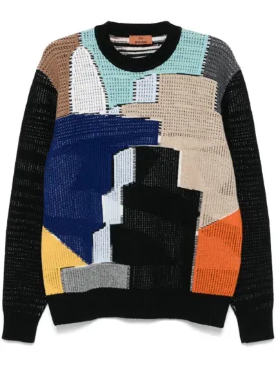 Missoni Wool Crewneck Sweater In 黑色