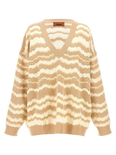 Missoni 'zig Zag' Sweater In Beige