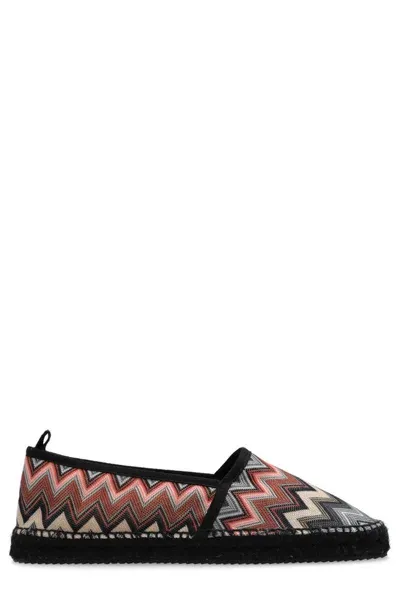 Missoni Zigzag-woven Espadrilles In Black