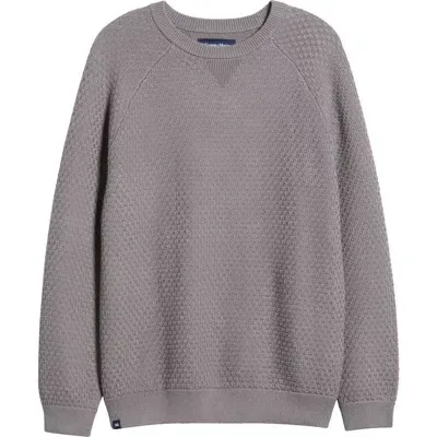 Mizzen + Main Mizzen+main Hillcrest Crewneck Sweater In Nickel Solid