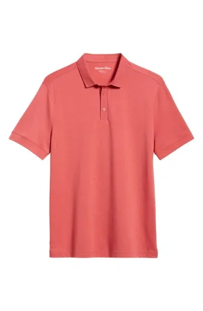 Mizzen + Main Kent Solid Performance Polo In Light Pastel Red