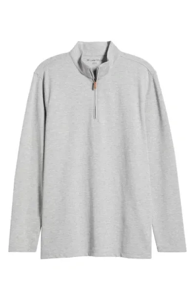 Mizzen + Main Mizzen+main Kpi Quarter Zip Pullover Sweatshirt In Silver Heather