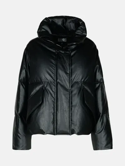 Mm6 Maison Margiela Black Viscose Blend Down Jacket