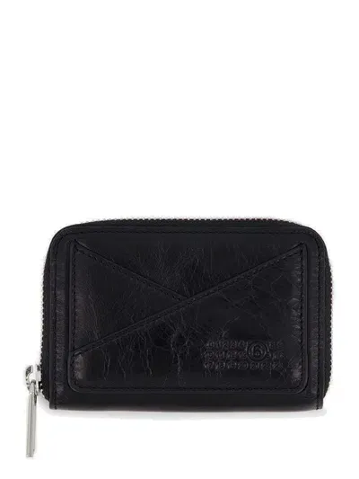 Mm6 Maison Margiela Japanese 6 Zipped Wallet In Black