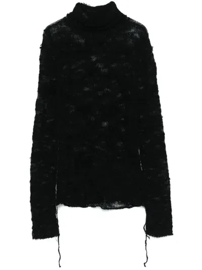 Mm6 Maison Margiela Numbers-motif Sweater In Black