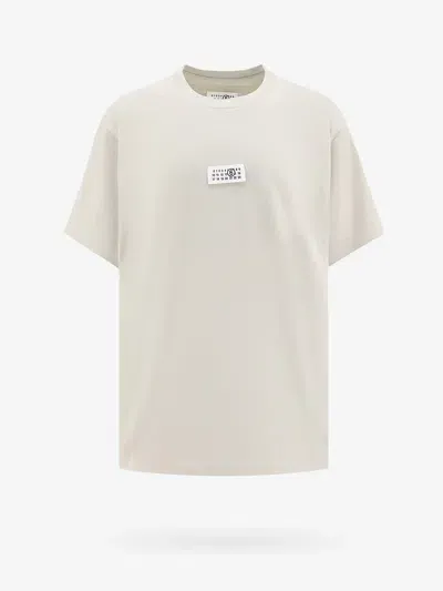 Mm6 Maison Margiela T-shirt With Numeric Logo Label In Iguana