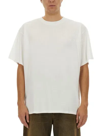 Mm6 Maison Margiela White Dropped Shoulder T-shirt