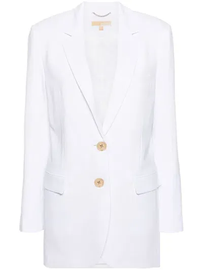 Mmk Single Breasted Blazer Jacket In White