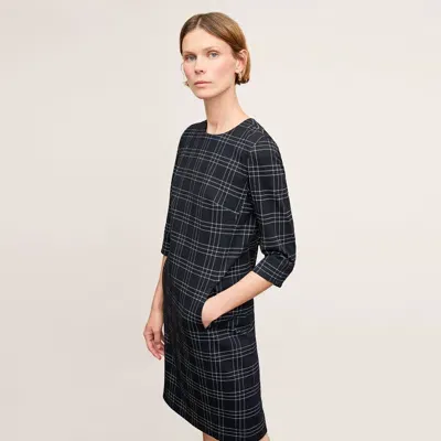 M.m.lafleur The Lancia Dress - Knit Suiting In Plaid