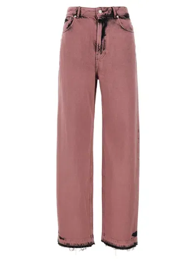 Mo5ch1no Jeans Tie-dye Effect Jeans In Pink