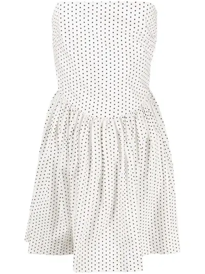 Molly Goddard Hannah Polka Dot-print Dress In White