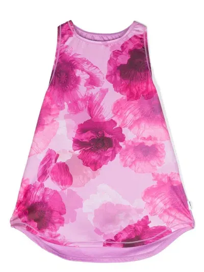 Molo Kids' Oriana Floral-print Top In Pink