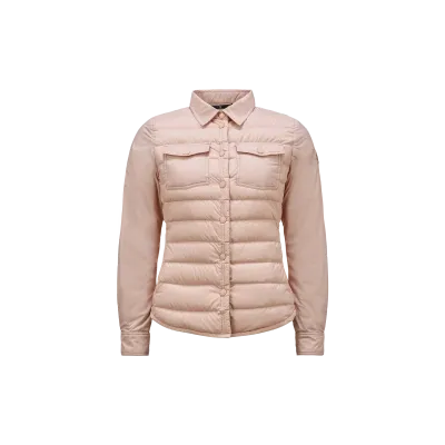 Moncler Shacket En Duvet Averau In Pink