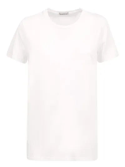 Moncler Total White Cotton Basic T-shirt